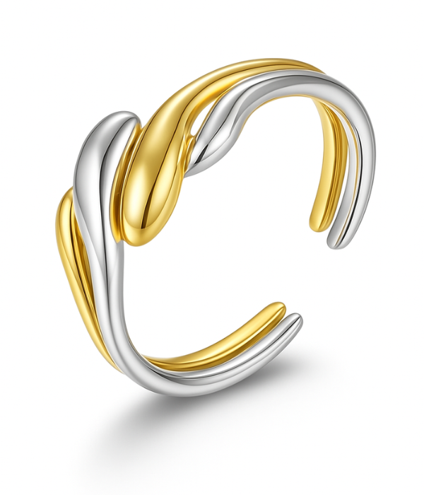 Bague ajustable Argent 925 - TWINS