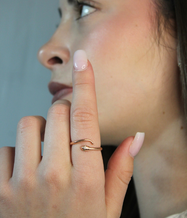 Bague ajustable Argent 925 - ÉCAILLE