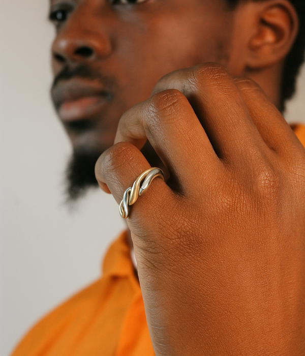 Bague ajustable Argent 925 - TWINS