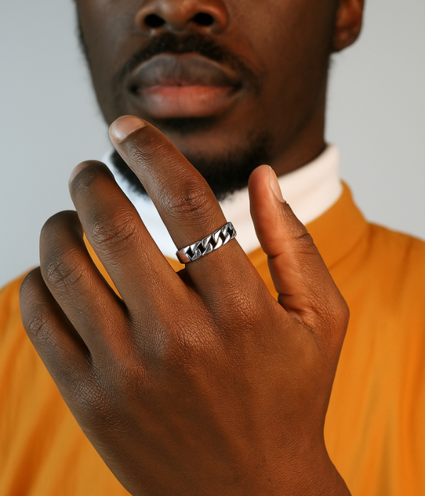 Bague ajustable Argent 925 - LOCK