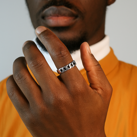 Bague ajustable Argent 925 - LOCK
