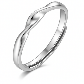 Bague ajustable Argent 925 - Torsion
