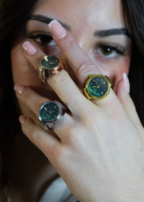 Bague montre - Jade Noble