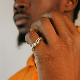 Bague ajustable Argent 925 - TWINS