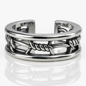 Bague ajustable Argent 925 - CHAINS