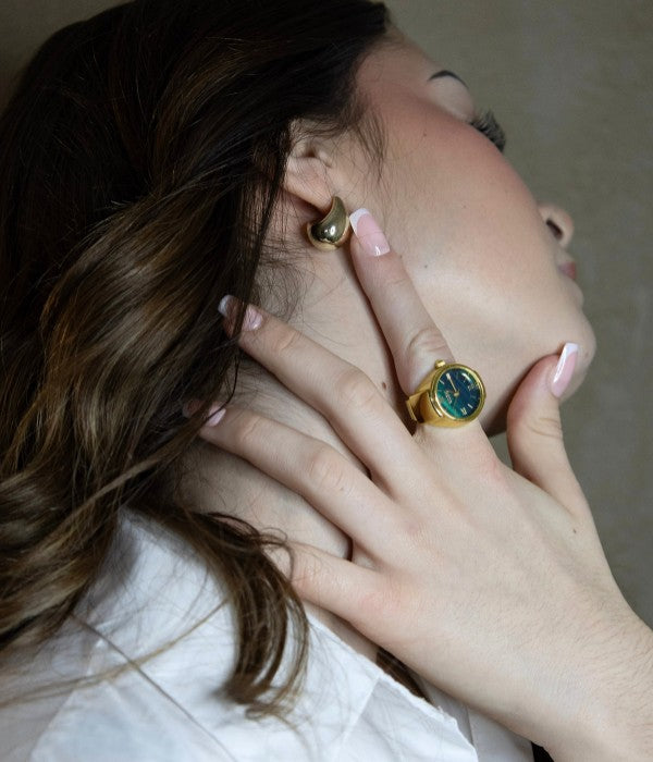 Bague montre - Jade Noble