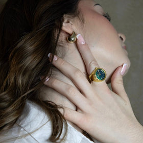 Bague montre - Jade Noble