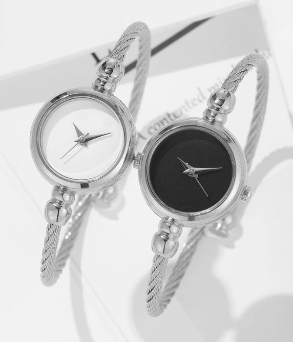 Montre ajustable femme argenté