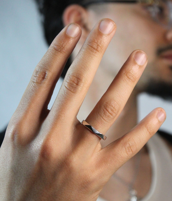 Bague ajustable Argent 925 - Prism