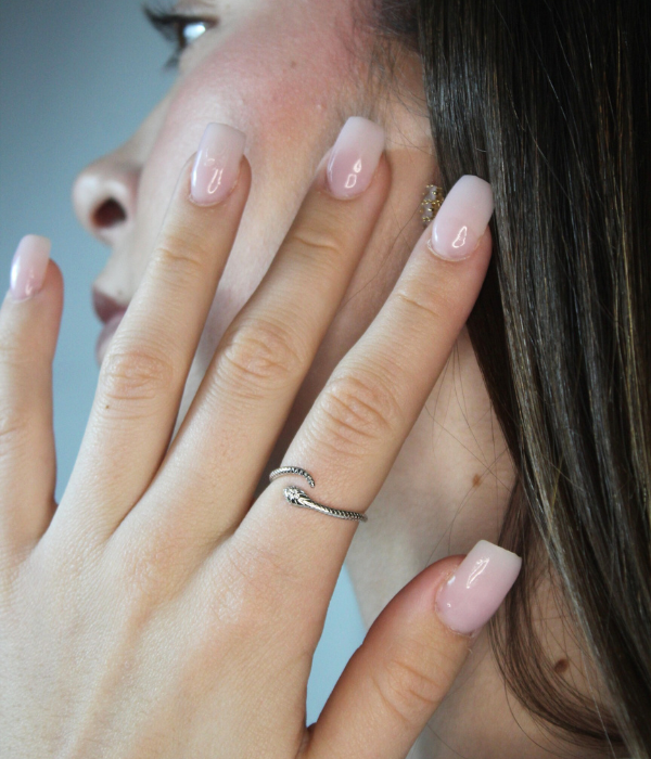 Bague ajustable Argent 925 - ÉCAILLE