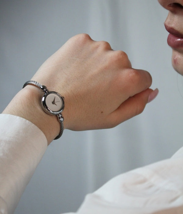 Montre ajustable femme argenté