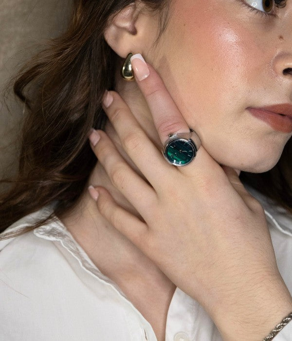 Bague montre - Jade Noble