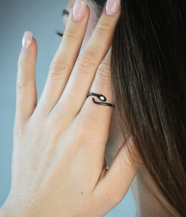 Bague ajustable Argent 925 - ÉCAILLE