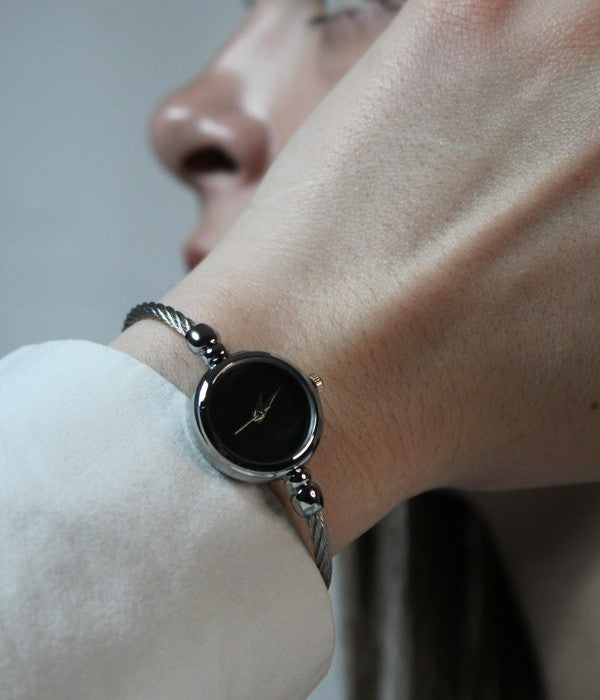 Montre ajustable femme argenté